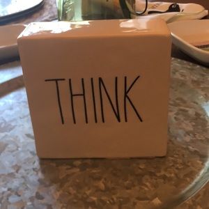 Rae Dunn 2-sided block “think/evolve”